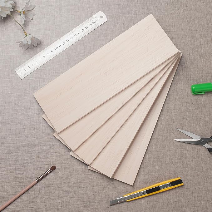 Balsa Wood Sheets 5/16" Thick, Unfinished Wooden Boards lumber forModeling - Image 2