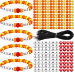 Ferreve 35 Sets Sun Religious Bead Wristband Craft Kit Jesus Love Me Faith DIY by Ferreve