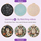 Uniartfy 3 Sets Embroidery Kit for Beginners - Image 4
