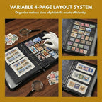Stamp Collection Album, 12-Page Stamp Book, Album Only | Clear Pockets and - Image 9