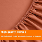 TAIMIT Burnt Orange King Comforter Set - Image 6