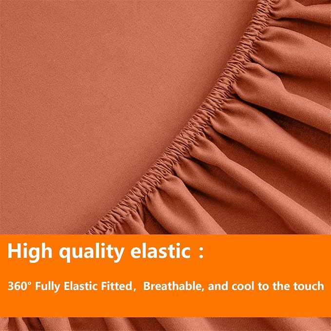 TAIMIT Burnt Orange Queen Size Comforter Set - Image 6