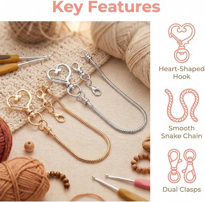 10PCS Beadable Keychain Bars Mixed Color Chain Keychains Key Chain Making Kit - Image 3