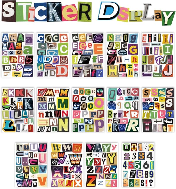 Retro Alphabet Letter Stickers Book - Image 3