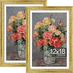 Vittanly 12x18 Poster Frames Set of 2, Ornate Vintage Photo Frame by Vittanly