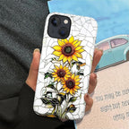 ZHEGAILIAN Case for iPhone 14 Plus, Sunflower Faux Stained Glass Effect Durable - Image 5