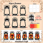 42PCS Sunday School VBS Crafts Bulk: Black Paper Oil-Lamp Nativity Suncatchers - Image 4