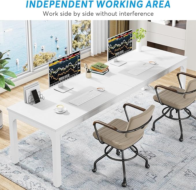 Tribesigns 78.7 Inches Extra Long Computer Desk 2 Person Desk, Double Long Desk - Image 5