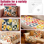 3 Set Drunkards Road Quilting Templates Large Quilting Rulers and Templates - Image 6