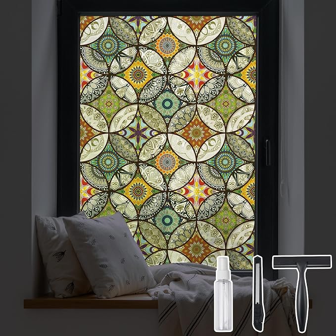 DKTIE Static Cling Decorative Window Film by Dktie