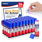 36 Pack Glue Sticks Bulk for Kids, Disappearing Purple Glue Sticks for by FUMILE