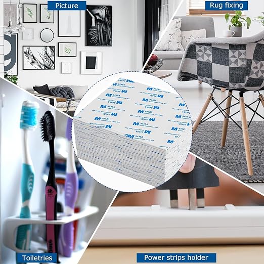300Pcs Double Sided Foam Tape, Square Super-Sticky Double Sided Adhesive Pads - Image 4