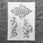TIAMECH A4 Reusable Damask Frame Lines Stencil - Image 6