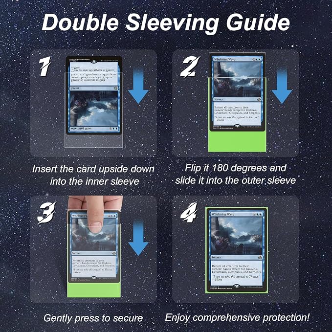 400 Pack Card Sleeves, 200 Matte Green Trading Card Sleeve and 200 Perfect Fit - Image 4