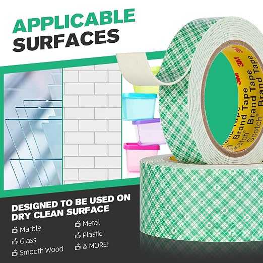 3M Double Sided Foam Tape 0.5" x 10Ft White 4026 Double Coated Urethane - Image 5