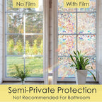 STATINT Stained Glass Window Privacy Film, UV Blocking Window Clings, Rainbow - Image 4