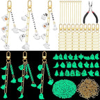 558 Pcs Halloween Ghost Charms Keychain Making Kit DIY Ghost Glow in The Dark by CraftyDream