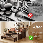 2 Set Wooden Cupcake Stand for Decor, 4 Tiered Stackable Display Risers - Image 5