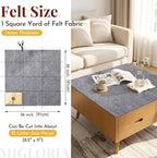 Large Felt Fabric Sheet 36 x 36 Inch, 1.6mm Thick | Soft nonwoven felt - Image 2