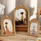 Wonderjune 3 Pcs Vintage Picture Frames Antique Set Baroque Ornate Gold Arched by Wonderjune