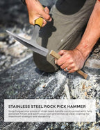 INCLY 26PCS Upgrade Geology Rock Pick Hammer Kit, 33.8 oz Hammer & 4 PCS - Image 8
