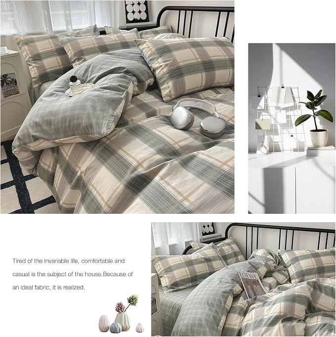 mixinni Full Size Buffalo Plaid Duvet Cover Set - Image 4
