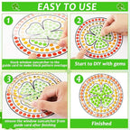 Qyeahkj 6 Pcs St Patrick's Day Arts Crafts DIY Shamrock Hat Gem Diamond - Image 4