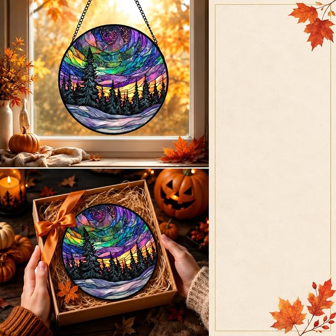 Northern Lights Starry Acrylic Suncatchers - Image 6