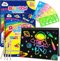 ZMLM Scratch Paper Art-Crafts Gift: 2 Pack Rainbow Notebooks Supplies Toys by ZMLM