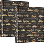 Fish Man Round Ring Binders 1.5 Inch Man I Love Fishing 3 Ring Clipboard Binder by Wamika