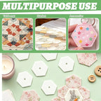 400 PCS Paper Piecing 1.25", Hexagon Quilting Templates - Image 5