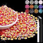 4000PCS 5mm Resin Jelly Rhinestones in Bulk, Bedazzling Flatback Crystals by BELLEBOOST