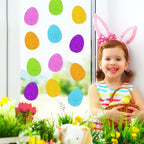 Whaline 54 Pcs Glitter Easter Egg Cutouts Colorful Egg Bulletin Board - Image 4