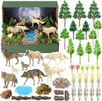 Teyva Daily 48 Pcs Woodland Wolf Diorama Kit Habitat Project Box Set Wolves by Unknown