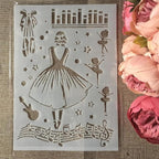 TIAMECH A4 Reusable Dress Girl Stencil - Image 4
