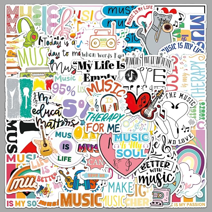 Love Music Inspirational Stickers by Unknown