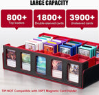 Trading Card Storage Box with Commander Display, 5-Row Deck Case with Removable - Image 2