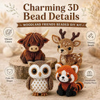 Temiaode 3D Beaded Animal Kit, 4 Pack DIY Bead Craft Set - Image 3
