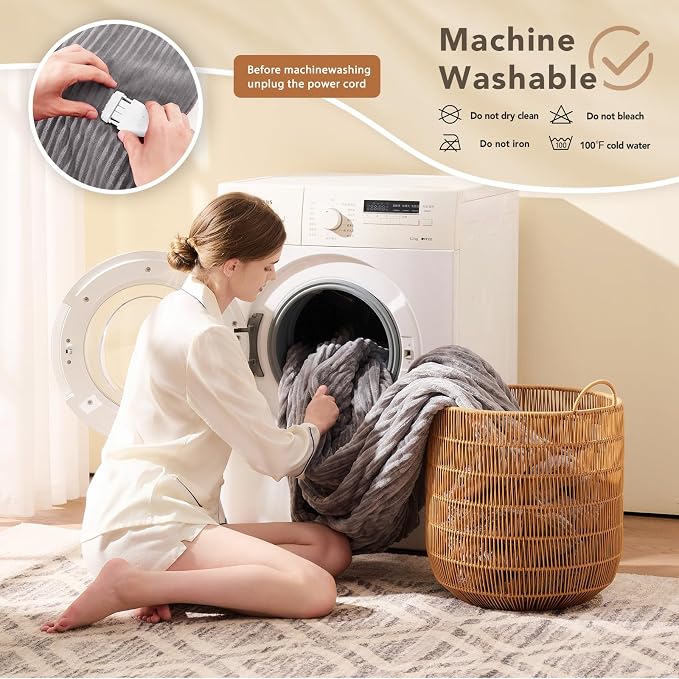 Homemate Electric Heated Blanket Queen Size - Image 7