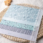 15Pcs Handmade Scrapbook Art Paper Craft Textured Paper Colorful A5 sheet Mesh - Image 7