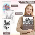 3 Pack Sketch Book 8.5×11 inch, Spiral Bound Sketch Pad 50 Sheets, Acid-Free - Image 6