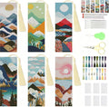 NEGEKFKX 6 Pcs Landscape Cross Stitch Bookmark Kit by NEGEKFKX