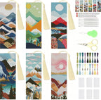 NEGEKFKX 6 Pcs Landscape Cross Stitch Bookmark Kit by NEGEKFKX