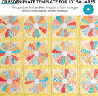 Kigley 5 Pcs Acrylic Quilting Template Ruler 10 Inch Dresden Plate Template - Image 4