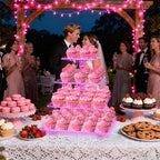 YestBuy Acrylic Cupcake Stand for 50 Cupcakes, 4 Tier Cupcakes Tower Stand - Image 4
