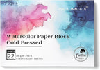 Watercolor Paper Block 7x10 Inch, Fuumuui 100% Cotton Watercolor Paper Pad of by FUUMUUI