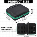 Aoriher 1 Pcs Dice Case with Removable Slotted Tray - Image 2