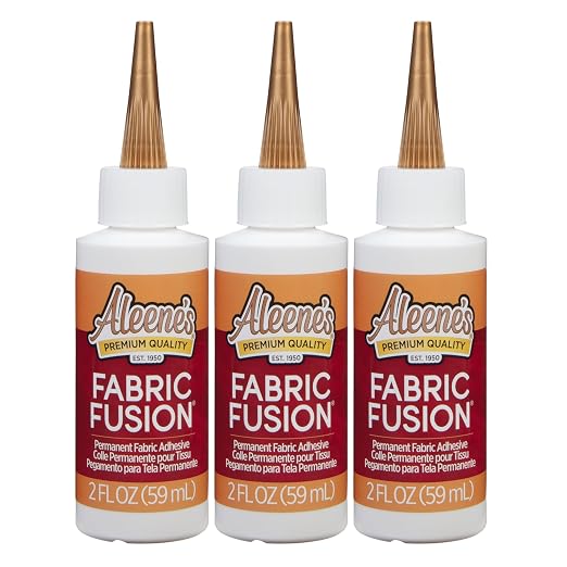 Aleene's Fusion Fabric Adhesive 2 fl oz 3-Pack, Washable Fabric Glue by Aleenes
