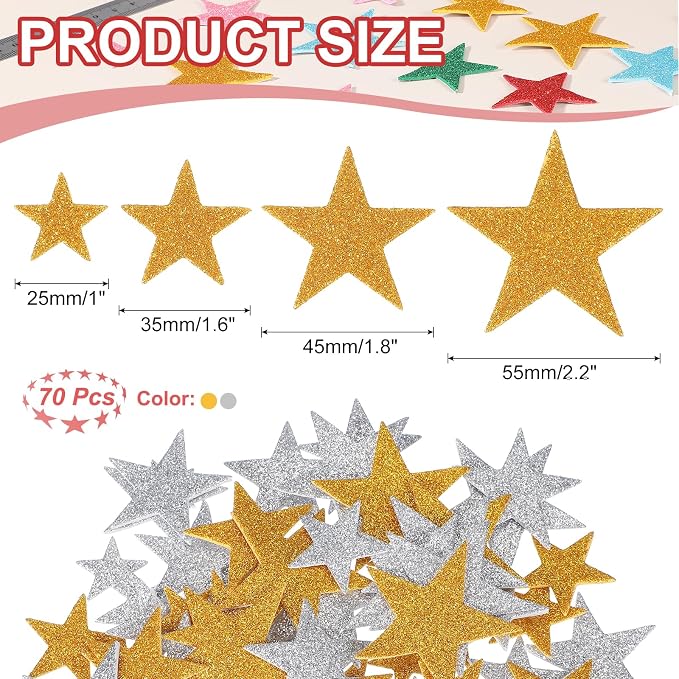 PATIKIL Star Foam Stickers - Image 2