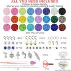 Redtwo 4mm Glass Seed Beads for Jewelry Bracelet Making Kit, Small Beads - Image 2